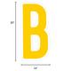 Yellow Letter (B) Corrugated Plastic Yard Sign, 30in
